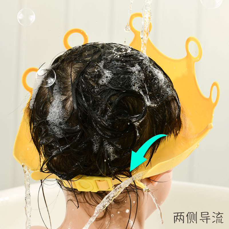 Baby shampoo artifact eye protection ear protection soft rubber shampoo cap infant children shower cap waterproof children Bath Shampoo cap