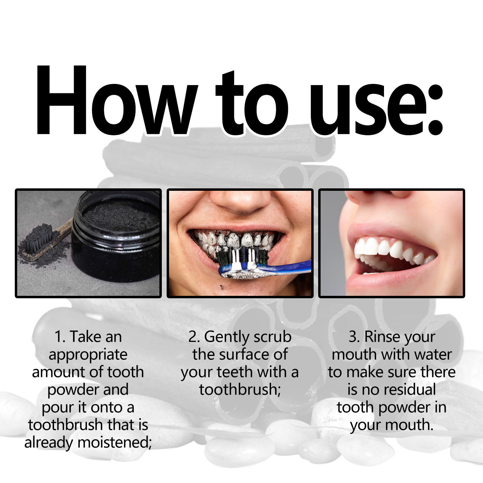 Eelhoe Teeth Whitening Tooth Powder Oral Cleansing Care Improves Yellow Teeth and Stains Fresh Breath Whitening Tooth Powder