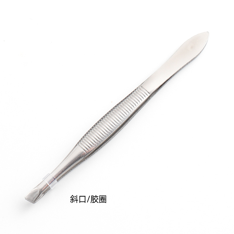 Flat Eyebrow Clip, Hair Plucking Pliers, Beard Plucking Clip, Eyebrow Pliers, Small Tweezers, Stainless Steel Hair Plucking Clip, Flat Oblique Eyebrow Clip