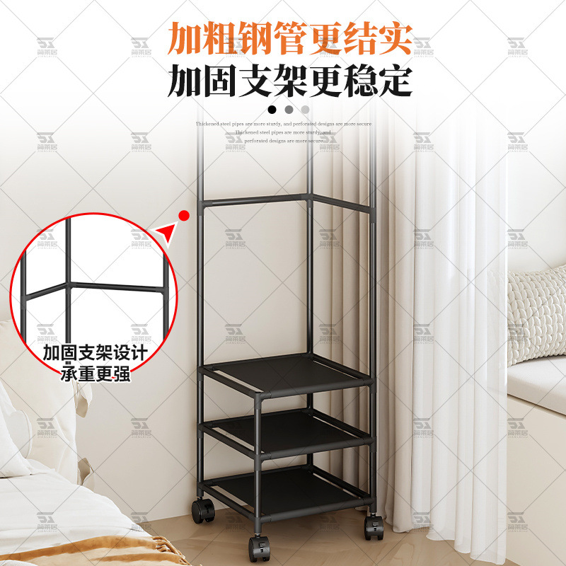 Coat Rack, Clothes Drying Rack, Clothes Hanger, Large Capacity, Multi-Functional Household Door Simple Clothes Drying Rack for Rental Dormitories