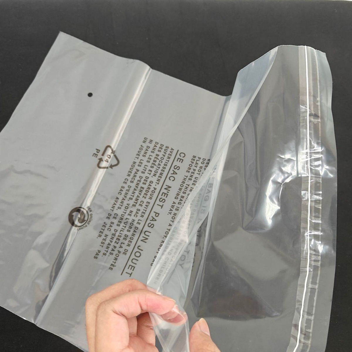 Customized Opp Self-Adhesive Bag Clothing Self-Adhesive Ziplock Bag Transparent Plastic Packaging Clothing Dust-Proof Toy Bag