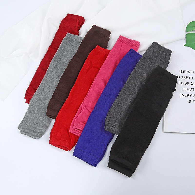 Korean Style Women's Gloves Half Finger Gloves Women's Winter Cute Autumn and Winter Long Gloves Arm Cover Finger-exposed Wool Gloves