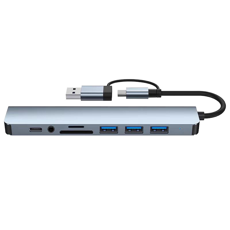 Type8In 7in1 Double-Headed Hub Expansion Dock Computer Six-In-One Splitter Hub Eight-In-One Usb3.0