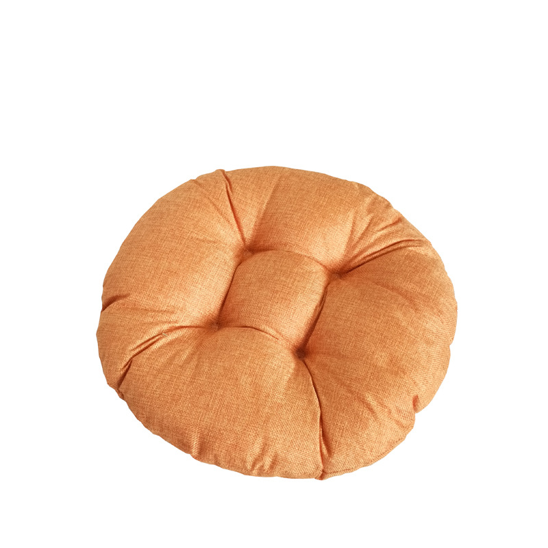 Cross-border Round Solid Color Imitation Linen Cushion Nordic Steamed Bread Cushion Fresh Japanese Futon Cushion Tatami Cushion