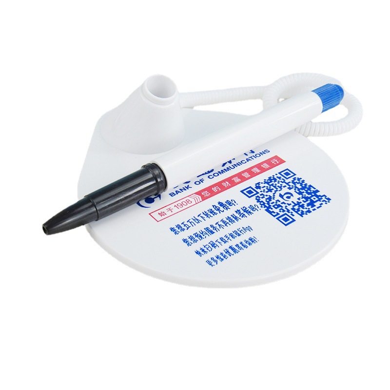 Abs Plastic Desk Pen, Desktop Fixed Signature Pen, Bank Phone Cord Anti-Lost Counter Pen, Advertising Promotion Desk Pen