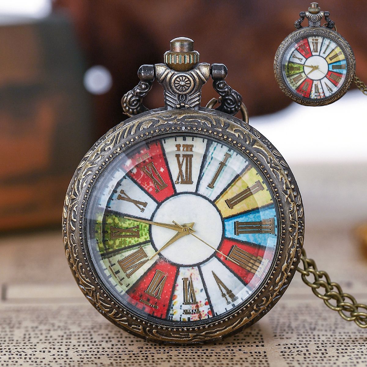 Foreign Trade Explosions Seven Colors Rainbow Roman Literal Fashion Student Couple Personality Internet Celebrant Live with Goods in stock Hanging Watch