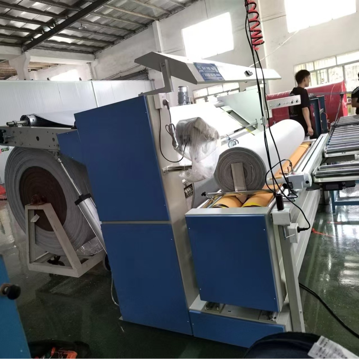 Composite Air Pressure Roll Separator with Tension Adjustment Control for Both Knitting and Weaving, Composite Supporting Series