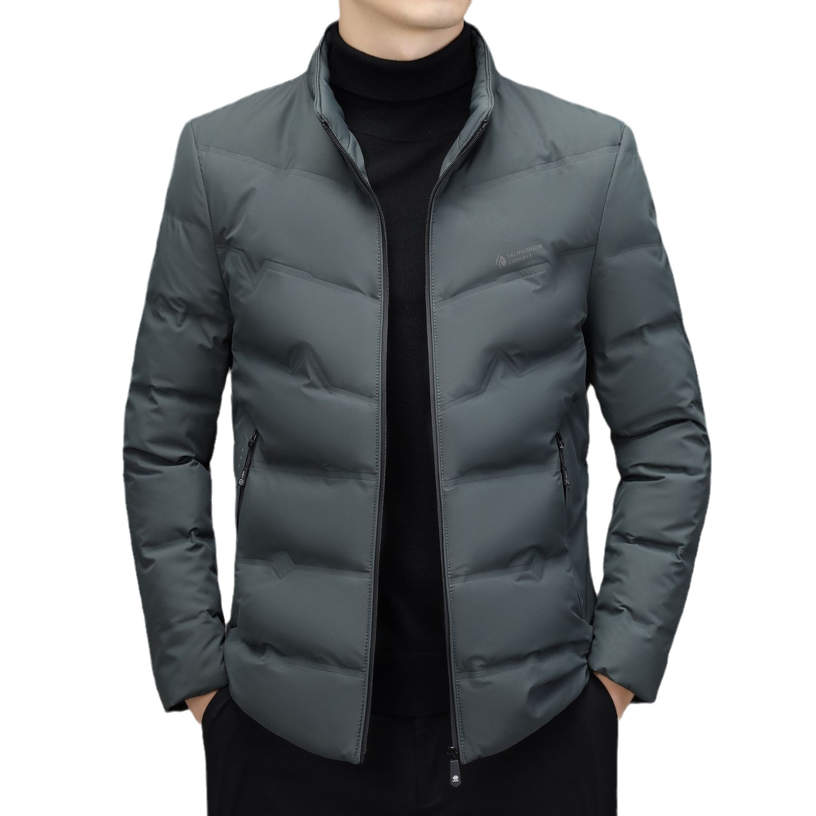 2025 Winter New Stand Collar White Duck down Men's down Jacket for Young and Middle-Aged Men, Thickened, Warm, Casual, High-End Coat for Men