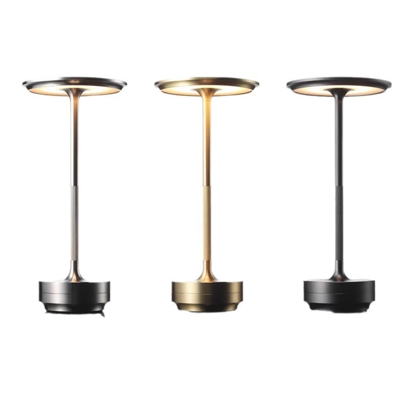 Cross-border Creative Table Lamp Retro Light Luxury Bar Clear Bar Atmosphere Lamp Charging Bedroom Touch Modern Simple Night Light