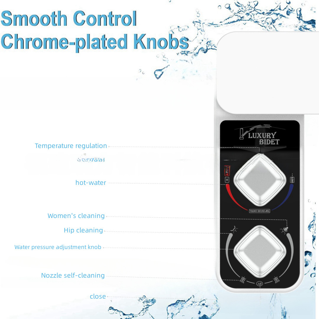 Amazon hot-selling non-electric hot and cold body cleaner mobile phone storage rack double nozzle women's cleaner smart toilet lid