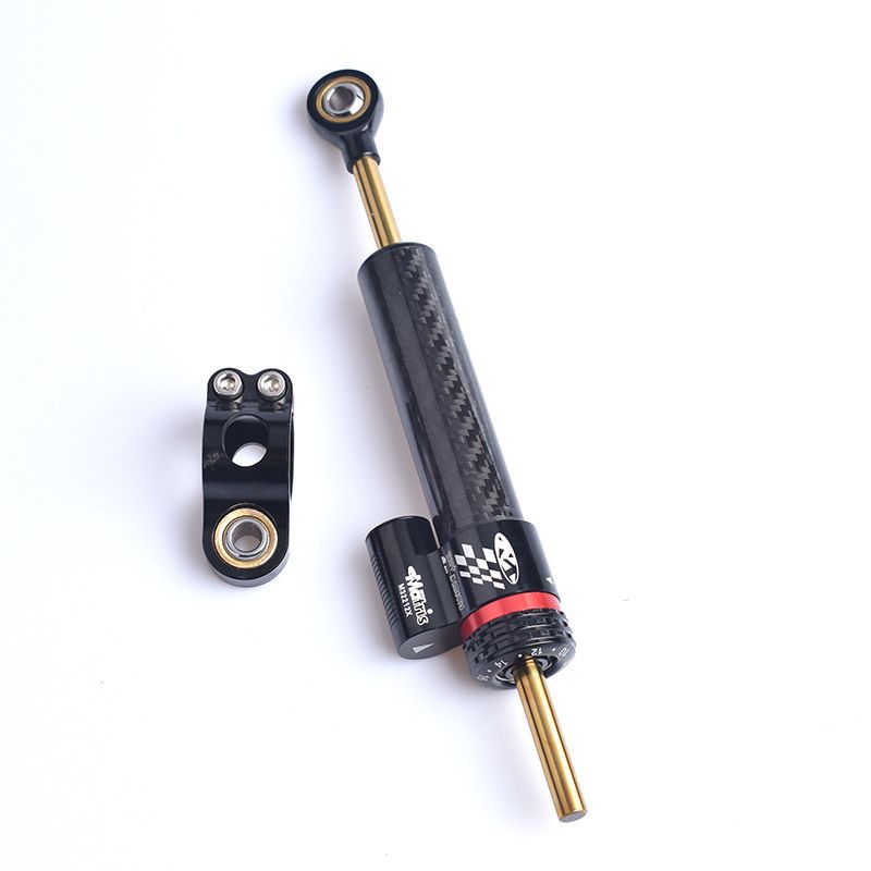 Modification Accessories Universal Reinforced Carbon Fiber Titanium Steering Damper Anti-Sway Balance Bar Buffer