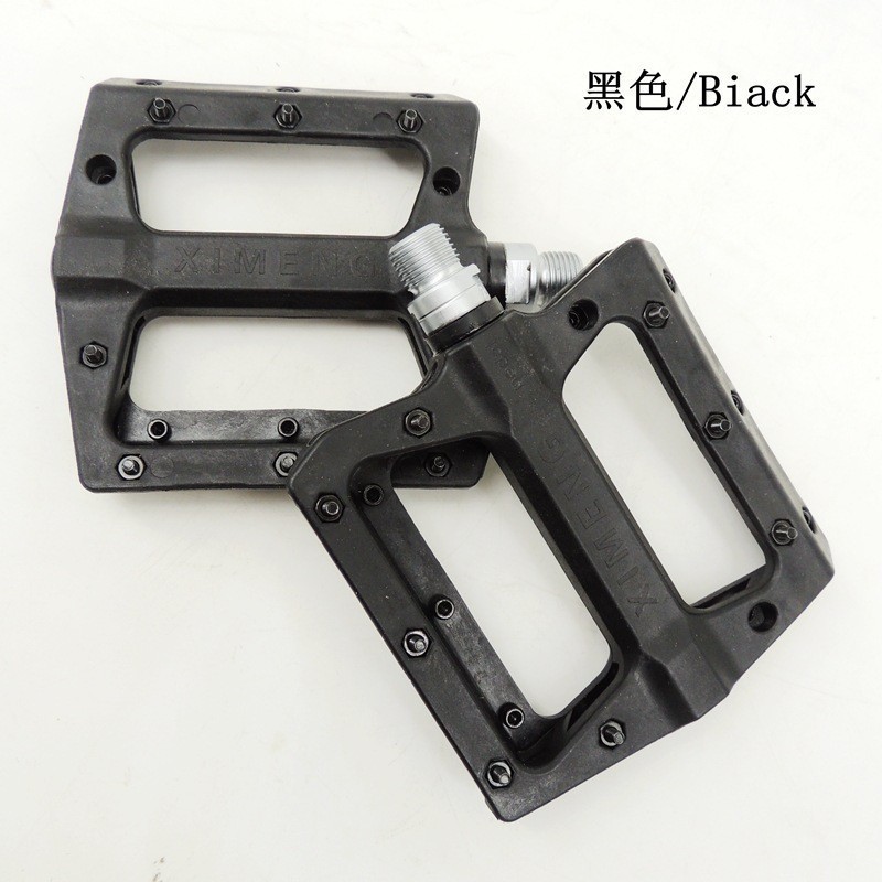 Mountain Bike Bicycle Pedals Nylon Fiber Bearing Pedals Dead Fly Bearing Anti-Slip Pedals for Cycling