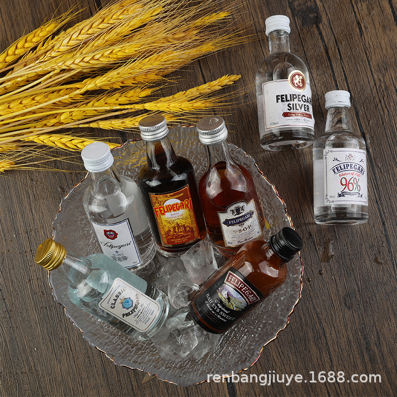 Cocktail Stall Small Wine Mini Brandy Foreign Wine Cocktail Base Wine Whiskey Vodka Popular Small Wine Bottle