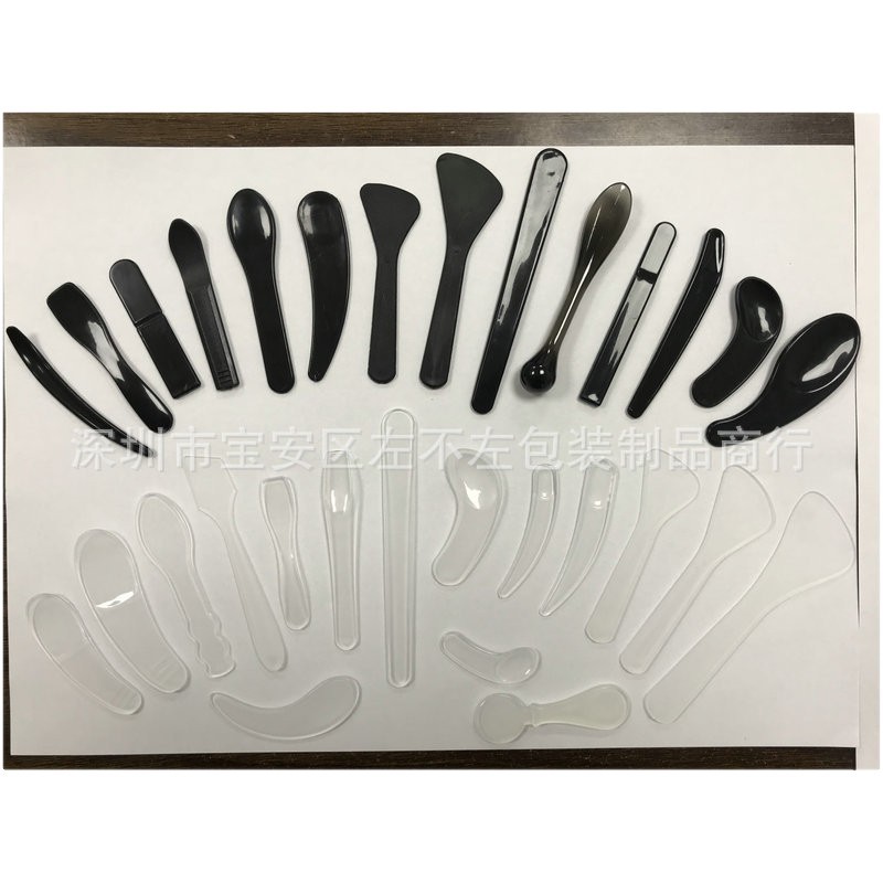 Spot Wholesale Facial Mask Stick Facial Mask Spoon Cosmetic Face Cream Small Spoon Cream Plastic Crescent Scooping Spatula