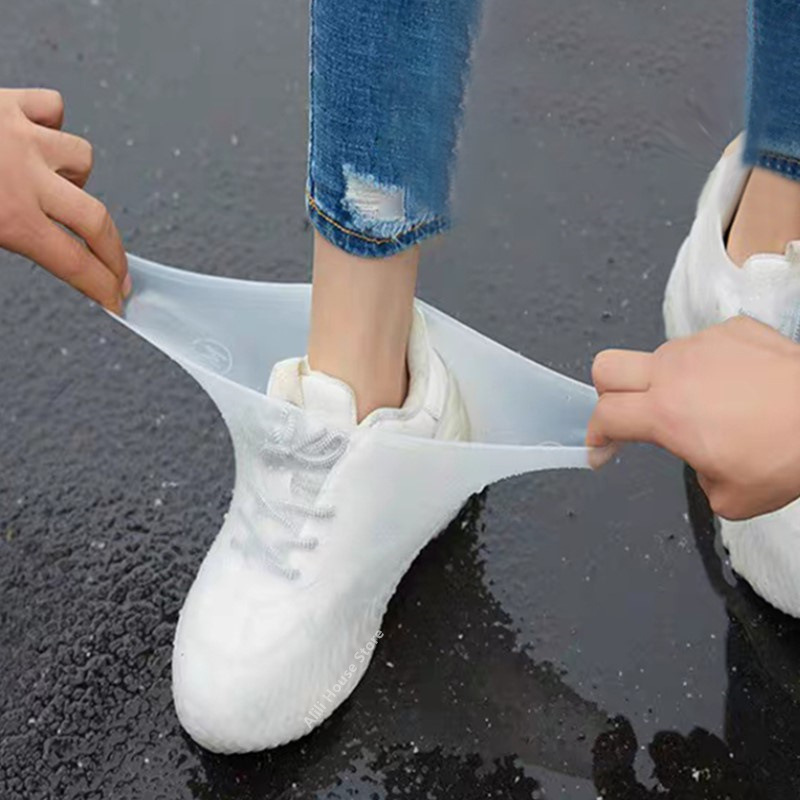 Cross-Border Waterproof Shoe Covers, Rainproof, Non-Slip, Wear-Resistant, Bottom Foot Covers, Latex Shoe Covers, Rain Shoe Covers for Adults and Children, Thickened and Wear-Resistant