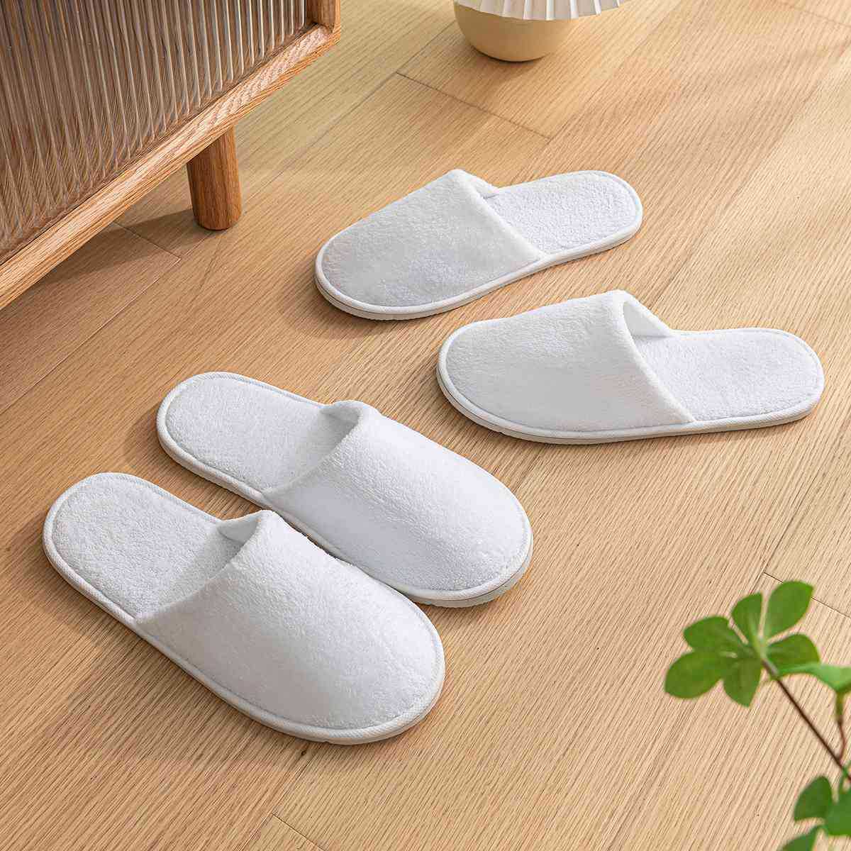 Disposable slippers hospitality hotel wholesale non-slip portable travel disposable slippers 10 pairs