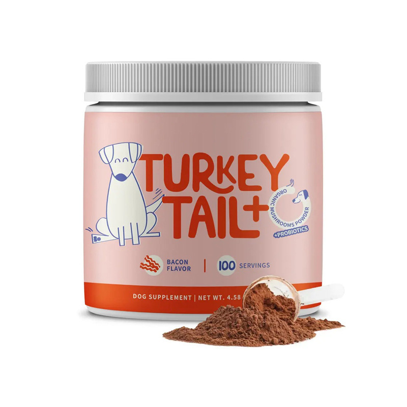 New Product Tk Amazon 100g Pet Turkey Tail Mushroom Powder Turkey Tall+ Probiotics Cross-Border Wholesale
