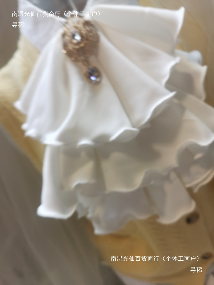 Ruffled Three-Layer European-Style Collar Flower Mouth Scarf White Collar Flower Cosplay Performance Yujian Laisi Bow Tie
