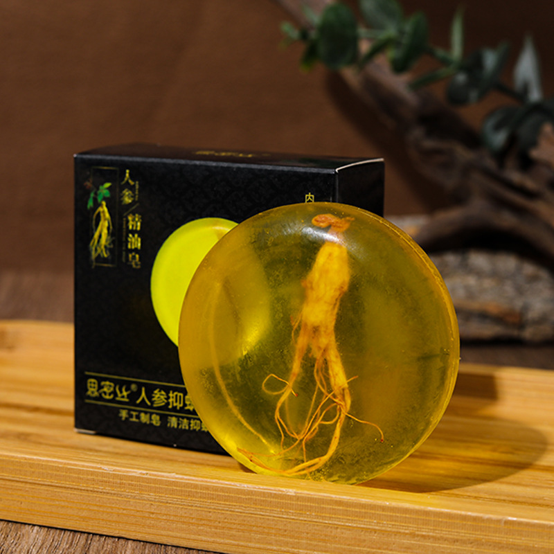 [Simi Silk] Мыло с женьшенем и софорай Масляное мыло Черная коробка Ручное мыло Очищающее и увлажняющее 80Г 100Г