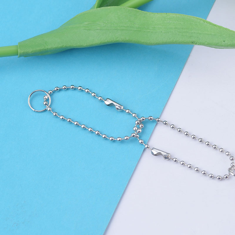 Bead Chain Durable Lanyard Beaded Glass Bead Chain Appearance Fashionable Ball Chain Ball Chain Multi-Specification Metal Decorative Chain Fine