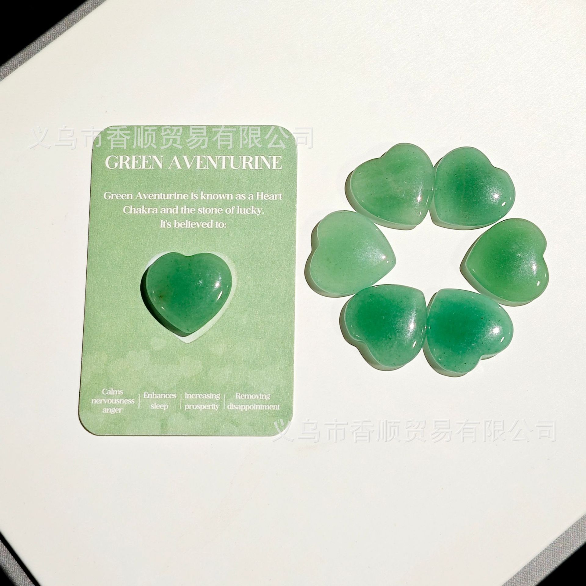 Cross-Border 20mm Heart-Shaped Natural Amethyst Cardboard Energy Stone Wholesale Heart Stone Cardboard Set Energy Stone