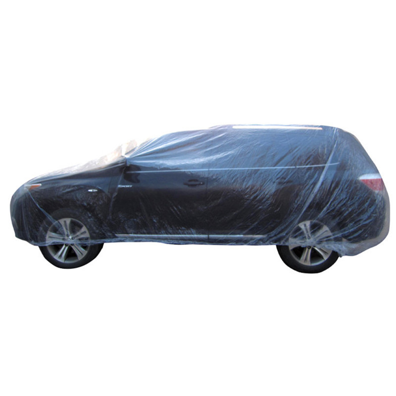 Factory direct supply thick car clothes car cover PE film car cover disposable car clothes transparent car clothes plastic car clothes