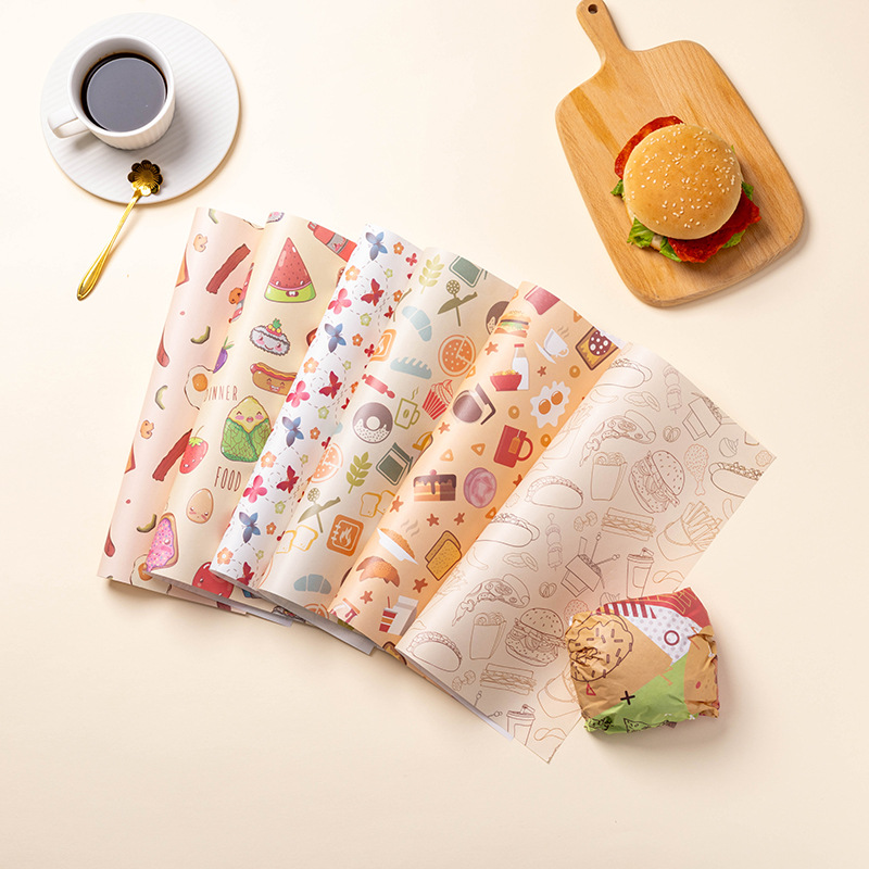 Одноразовая бумага для тарелок, упаковка из 900 штук, бумага для подстилки для гамбургеров, маслостойкая бумага для выпечки