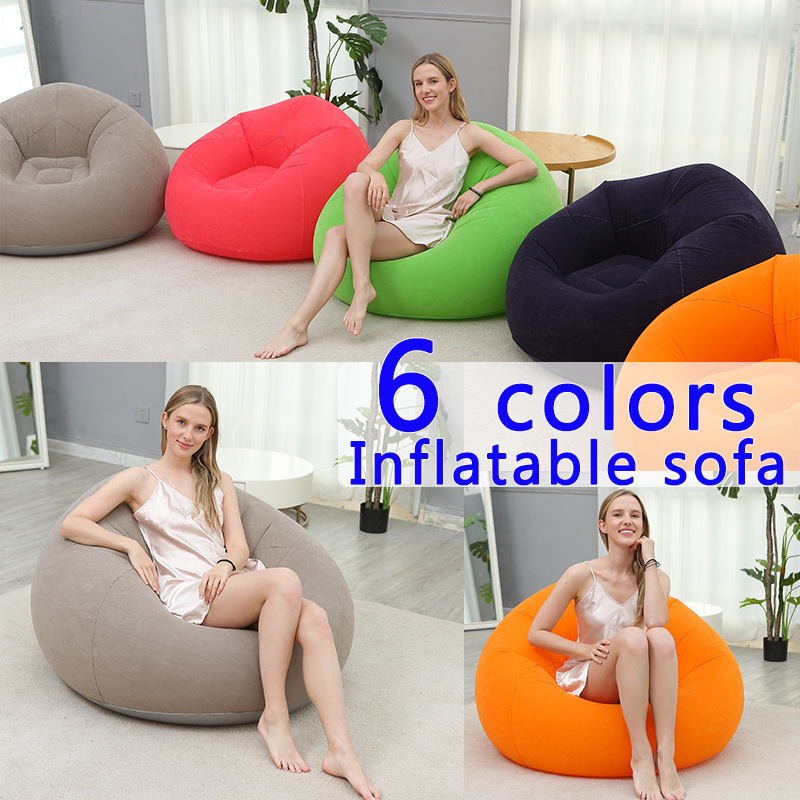 Cross-Border New Product Flocked Sofa Inflatable Lazy Football Sofa Small Apartment Home Single Sofa Leisure Entertainment Stool