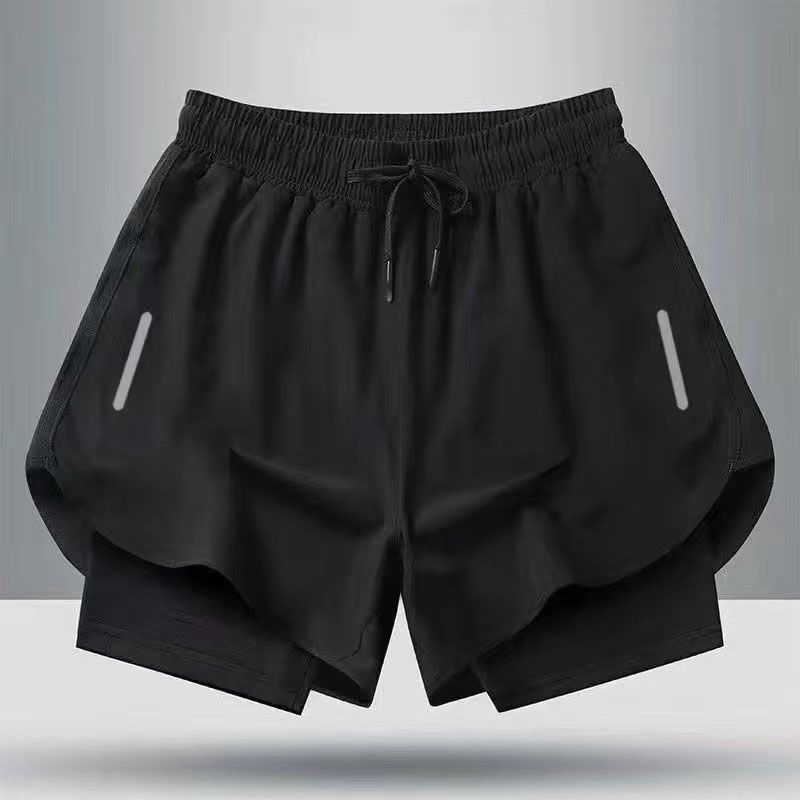 Running Shorts Men's Sports Track and Field Marathon Loose Quick-drying Anti-running Lining Training Fitness Equipment Three-point Pants