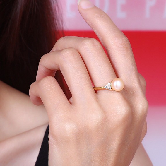 New Japanese and Korean Fashion Women's Simple and Versatile Stylish Adjustable Ring DIY Empty Support Finished Freshwater Pearl Ring