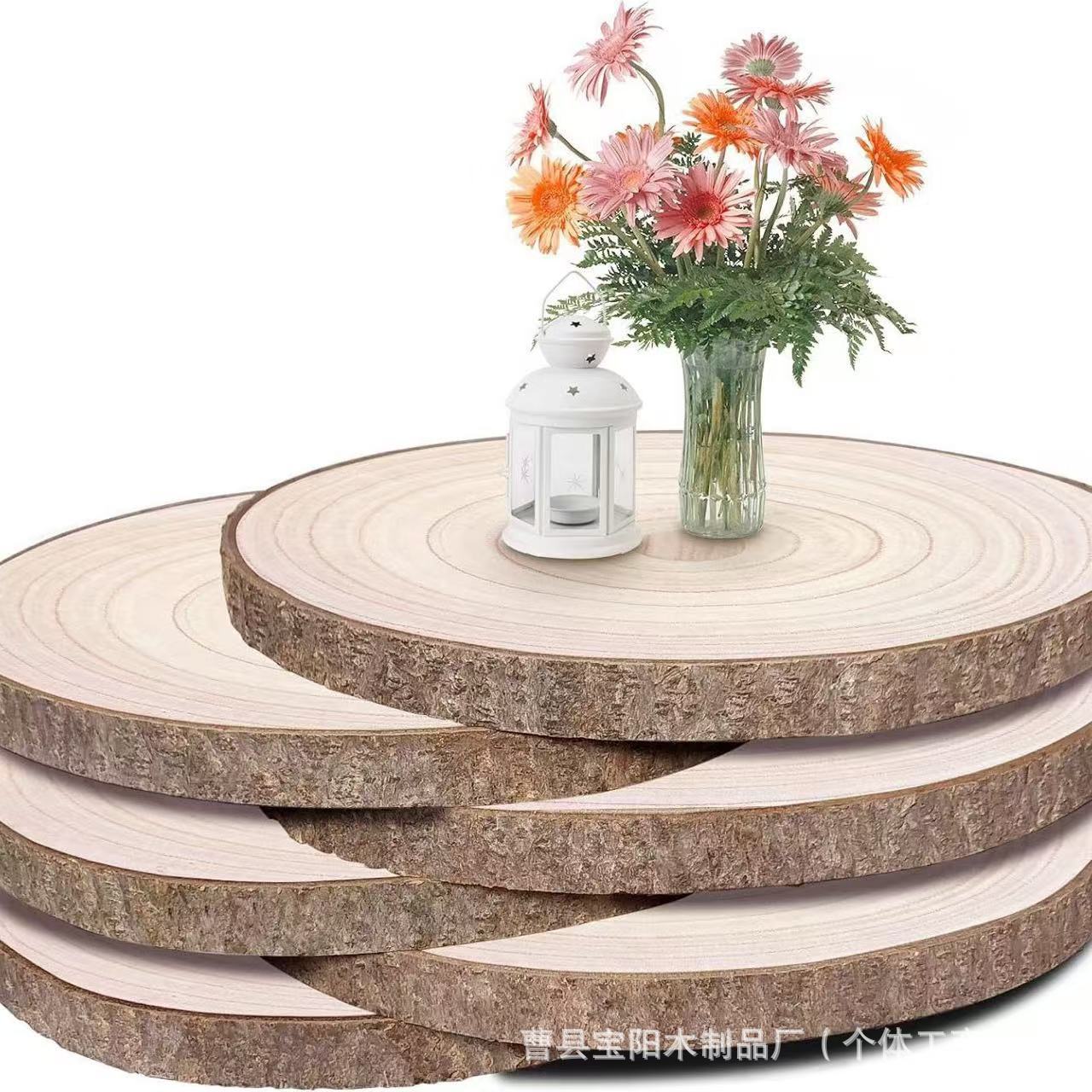 Древесные чипсы из павловнии, круглые, для самодельной живописи, ручные материалы, деревянные чипсы, украшение детского сада, годовое кольцо