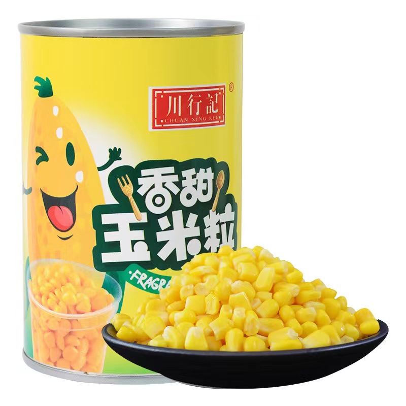 Canned sweet corn grains ready-to-eat Sichuan Xingji sweet corn grains sweet and tender canned fresh commercial free shipping