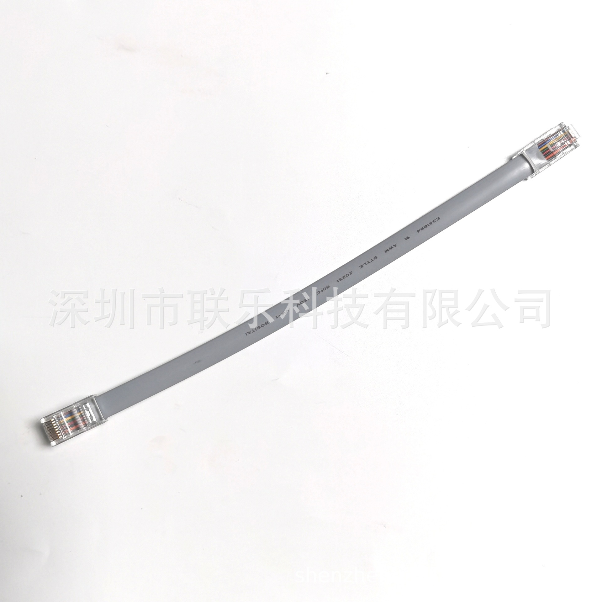 ul2651 flat 8-core gray telephone line RJ45 8P8C direct connection network cable ESDD150-keyboard cable manufacturer