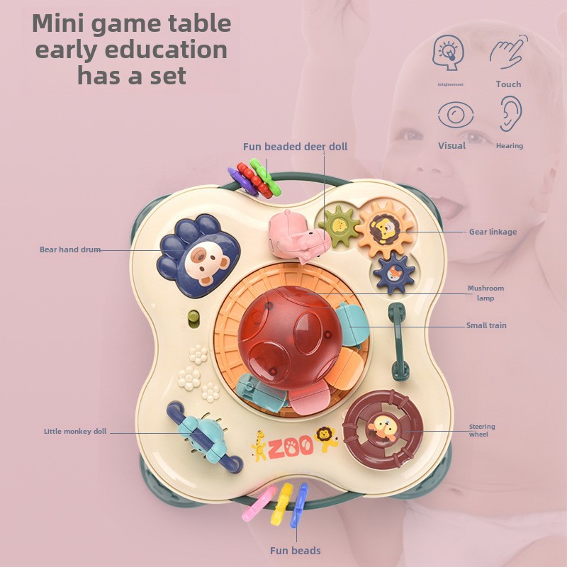 Infant Multifunctional Game Table Early Education Music Enlightenment Baby Animal Park Children's Learning Table Electric Toys