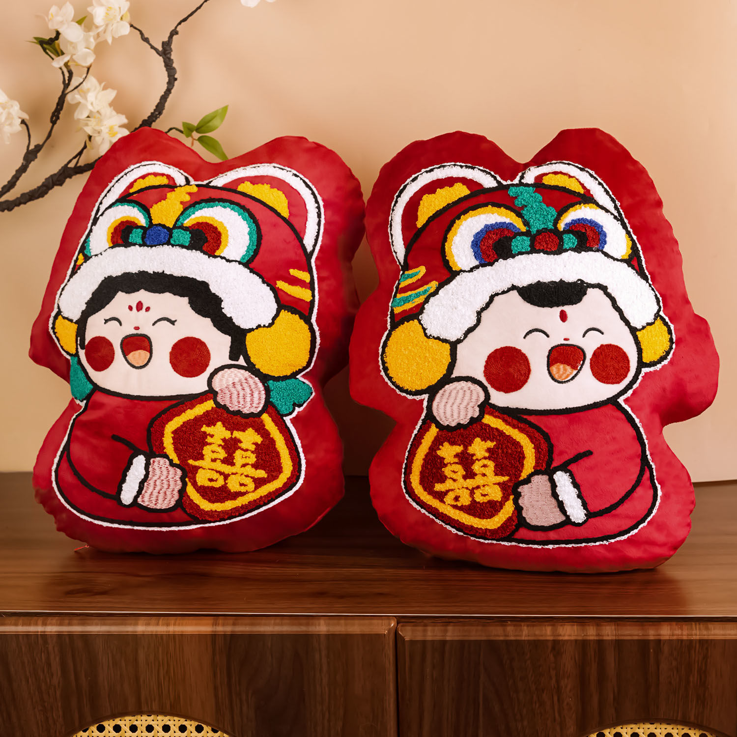 Подушка для свадьбы новая красная кукла молодоженов Счастливый ребенок Золотой мальчик Нефритовая девочка свадебный подарок