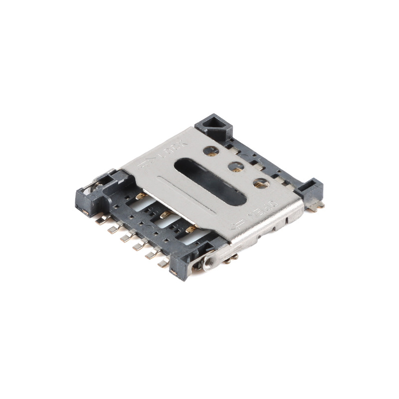 Nano-Sim-Klb-7P-1.4H+ Detection-Flip Patch Nano Mobile Phone Communication Sim Card Holder