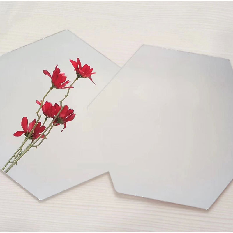 Factory supply edging irregular bathroom glass lens dormitory study wall decorative mirror