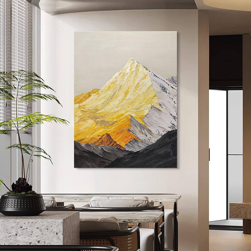 Hand-painted oil painting backed by Jinshan living room texture painting modern simple corridor porch decorative painting large mural