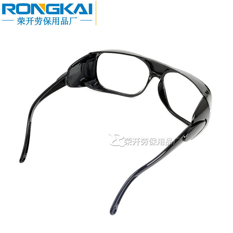 2010 flat glass protective glasses anti-glare anti-dust grinding welder black electric welding labor protection goggles