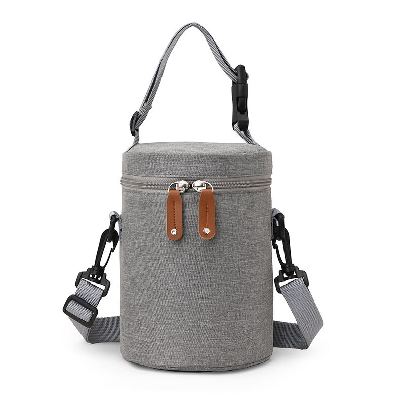 Portable Baby Hanging Bag Thermos Bag Fashionable Bucket Bag Aluminum Foil Thickened Bottle Thermos Bag Water-repellent Mother Bag