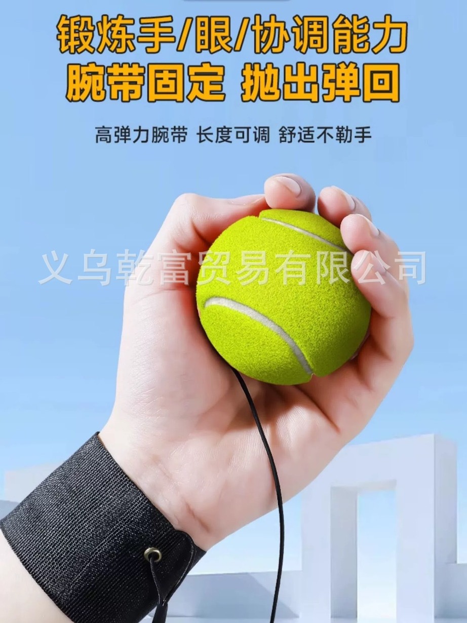 Wrist Ball, Wrist Elastic Ball with Rope, Hand-Held Toy, Rebound Ball, Children's Basketball, Portable Elastic Ball 63mm