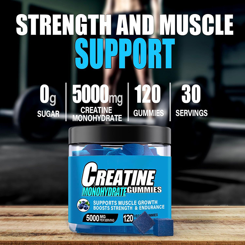 In-Stock Free Shipping Tk Amazon Cross-Border Popular 120 Creatine Gummies Creatine Source Factory Wholesale Direct Sale