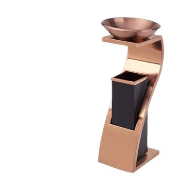 Vertical Small Waist Hotel Trash Lobby Commercial Stainless Steel with Ashtray Shopping Mall Hotel KTV Lobby