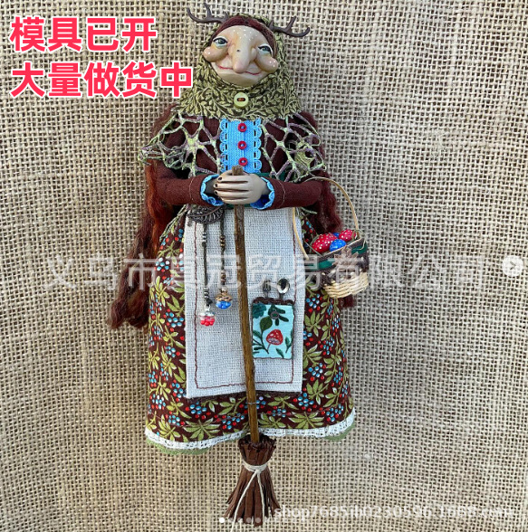 Новая ручная кукла-ведьма для кухни, ручная работа