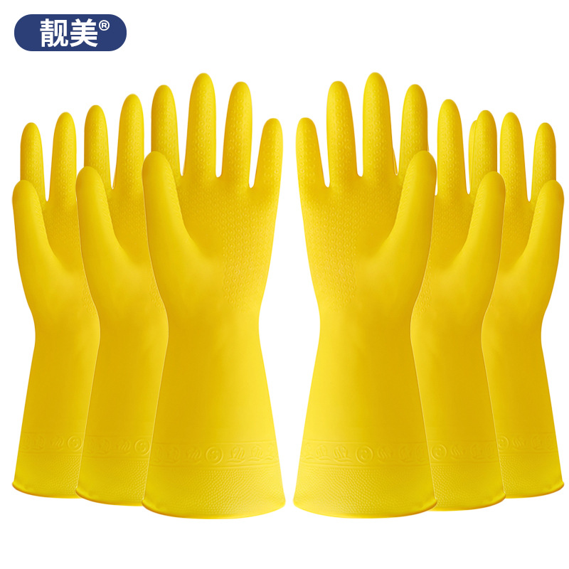Перчатки из говяжьих сухожилий резиновые износостойкие водонепроницаемые ПВХ для кухни нескользящие для мытья посуды стирки утолщенные резино-пластиковые для защиты труда