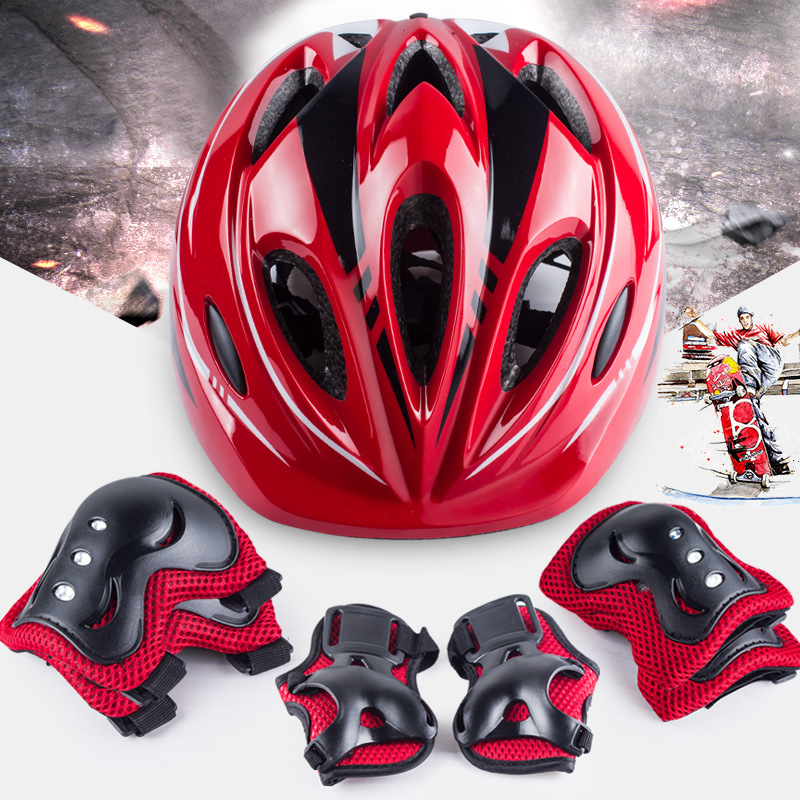 Roller Skating Protective Gear, Children's Cycling Helmet Set, Skateboard Balance Bike, Bicycle Professional Skating Knee Pads Protective Equipment