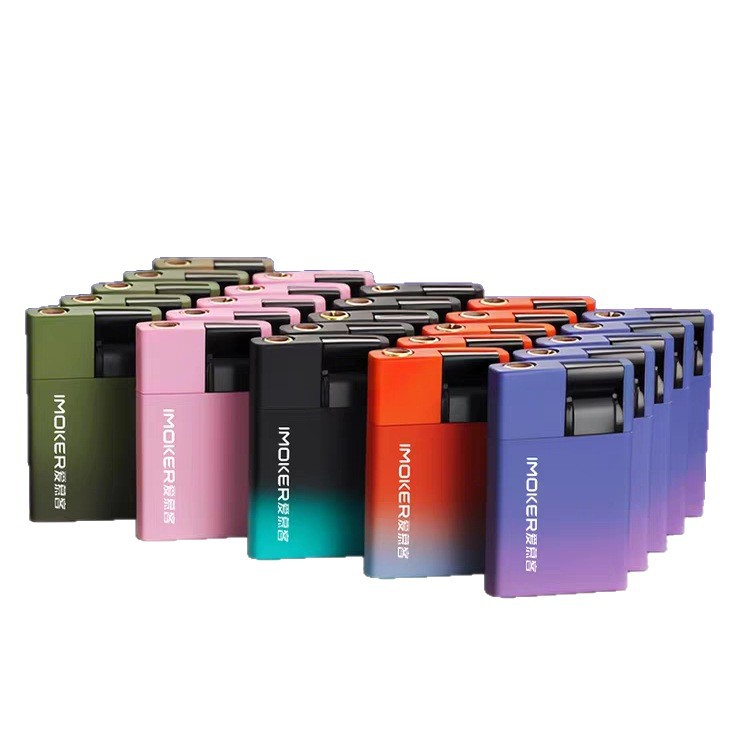 Manufacturer Wholesale Metal Inflatable Lighter Printed Lg Internet Celebrity Hot Style High-Looking Disposable Windproof Lighter Customization