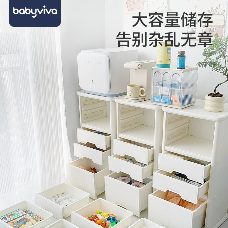 babyviva收纳柜儿童五斗柜婴儿喂养台衣柜宝宝玩具储物柜抽屉置物