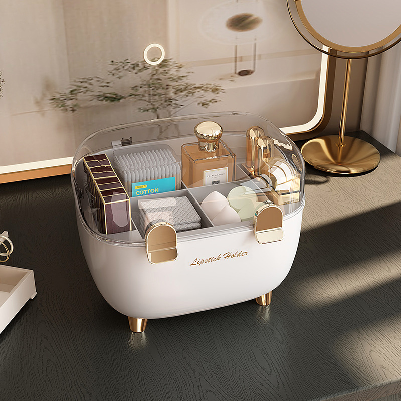 Lipstick Storage Box Dustproof Desktop Cosmetic Lipstick Box with Lid Advanced Ins Style Lip Glaze Lipstick Storage Rack