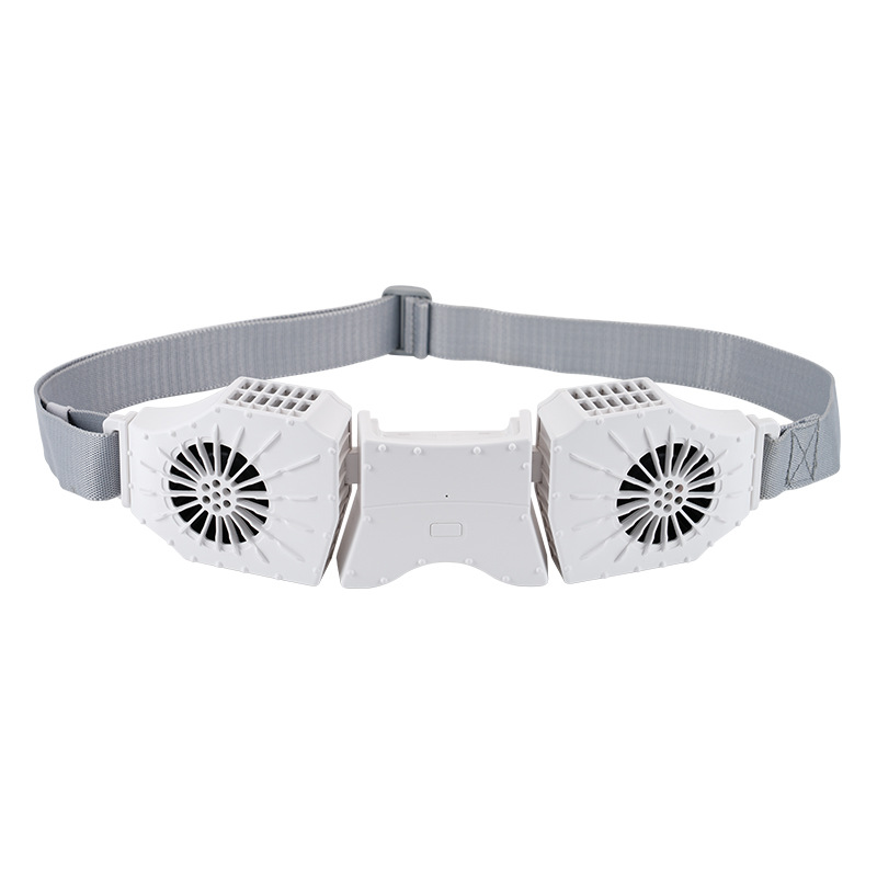 Factory Direct Sales Portable Belt Hanging Waist Double-Head Outdoor Sports Cycling Mountaineering Fishing Fan